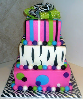 Zebra Birthday Cake