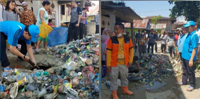  Bupati Kerinci Adirozal Goro Bersama Warga Bersihkan Selokan