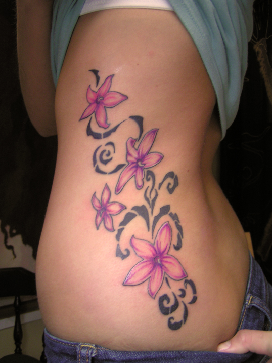 Flower Tattoos On Side side tattoos designs