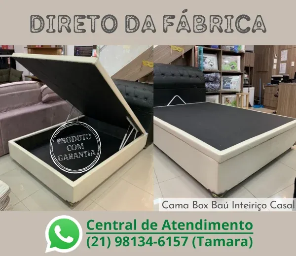 cama box bau casal