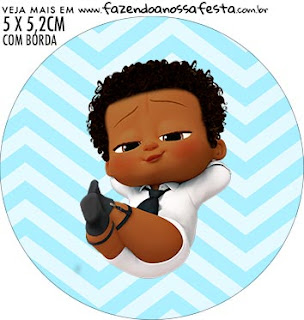 Bebé Jefazo Afro: Toppers o Etiquetas Circulares para Imprimir Gratis.