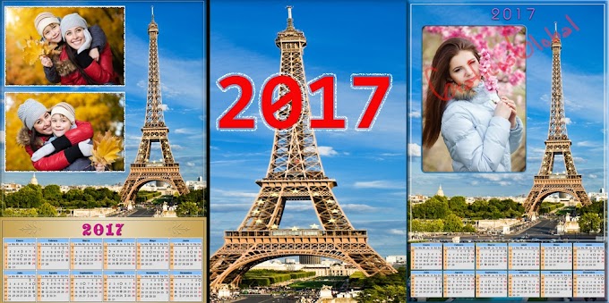 Plantillas calendario 2017 psd PARÍS