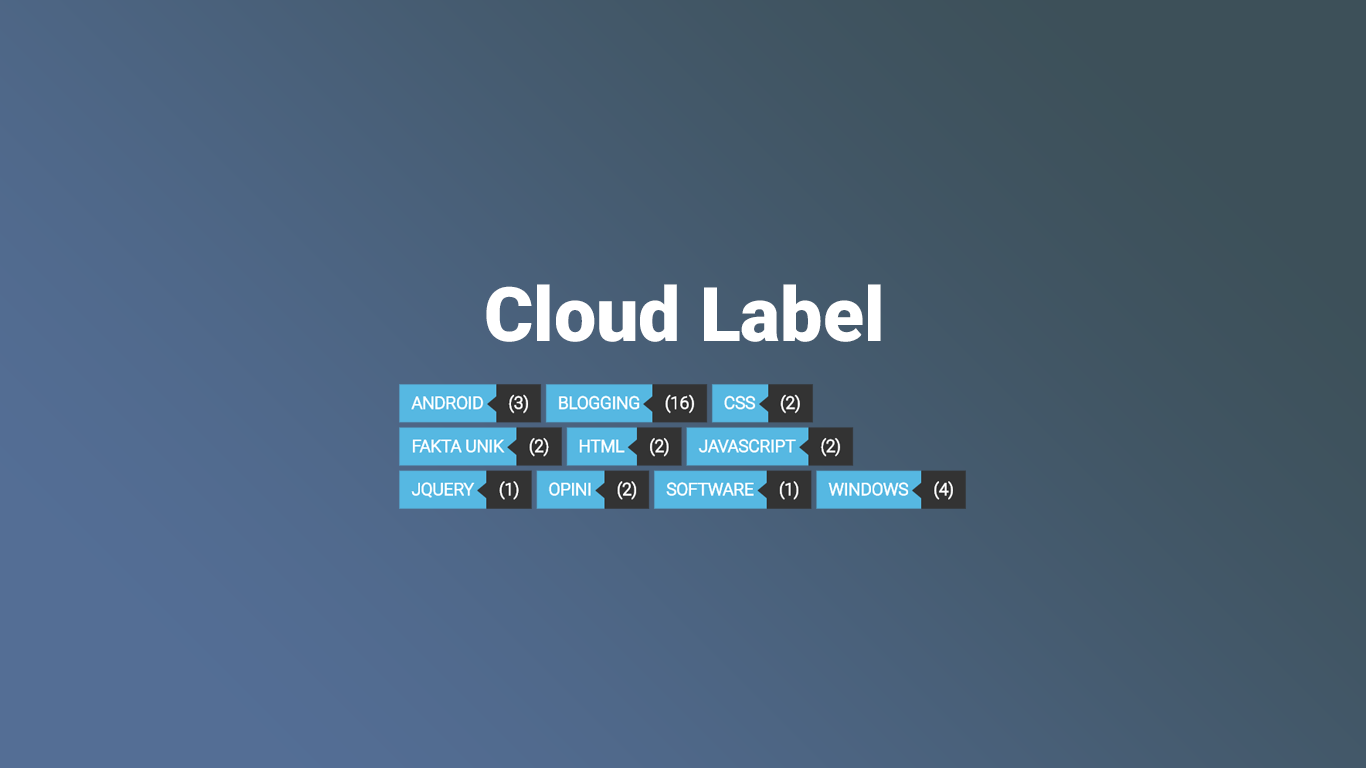 Cara Membuat Label Cloud Keren di Blogger