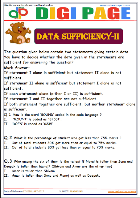      DP | DATA SUFFICIENCY | 27 - FEB - 17  