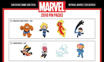 San Diego Comic-Con 2018 Exclusive Skottie Young Marvel Character Pin Series