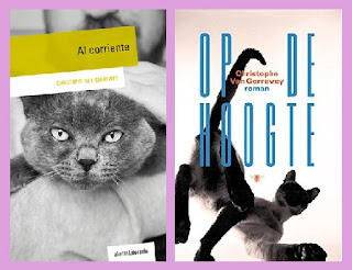 portadas de la novela epistolar Al corriente, de Christophe Van Gerrewey