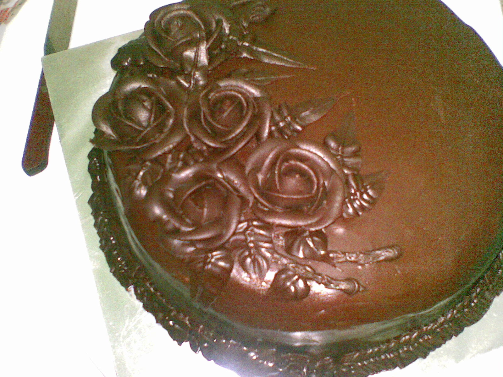 From Bakery 2 Embroidery: Black & White Hot Chocolate Cake