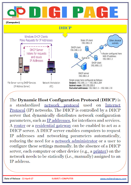  DP | DHCP | 22 - APR - 17 | IMPORTANT FOR SBI PO