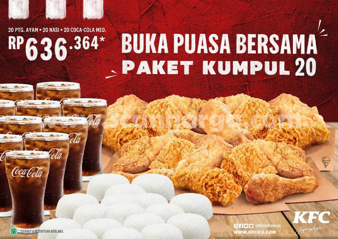 KFC Menu BUKA PUASA BERSAMA PAKET KUMPUL 20 dari KFC