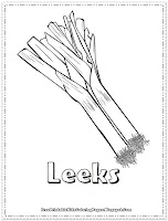 Leeks Coloring Pages