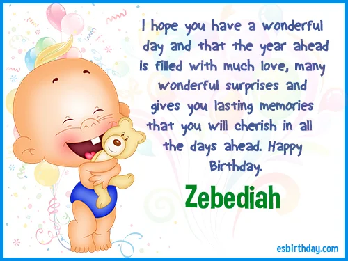 Zebediah Happy birthday