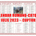 Calendar Romano Catolic Iulie 2023