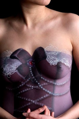 Exotic Lingerie Style on Body Paintings Supermodels