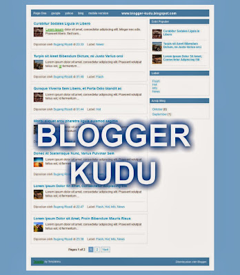 Page One, Template Khusus Blog Dummy