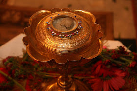 Απότμημα της κάρας του Αγίου Ιωάννου του Προδρόμου στην Ιερά Μονή Τιμίου Προδρόμου στα Ιεροσόλυμα https://leipsanothiki.blogspot.be/