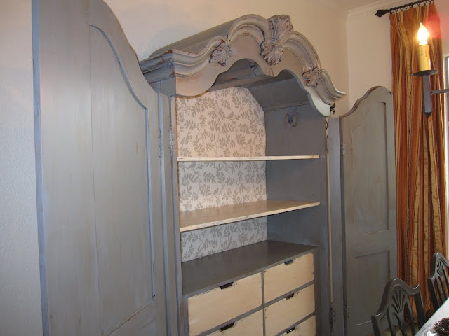 furniture refinishing, country french , shabby chic armoire