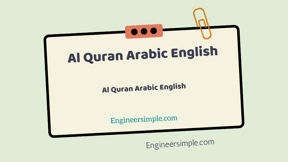 Al Quran Arabic English
