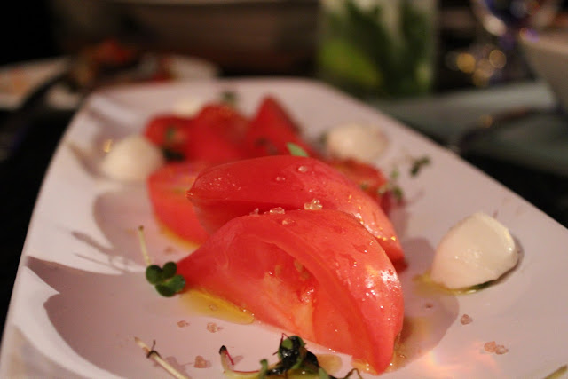 Tomatoes and mozzarella at The Brahmin, Boston, Mass.