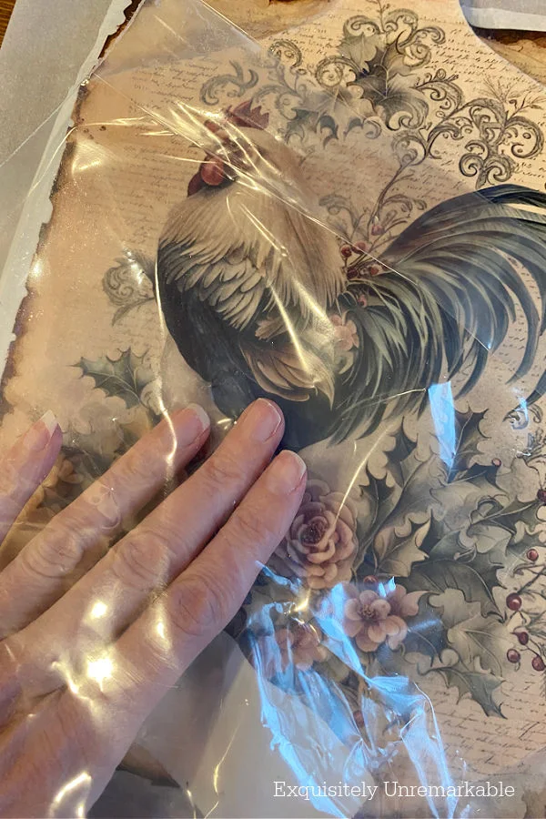 How To Decoupage Without Wrinkles Using a plastic baggie
