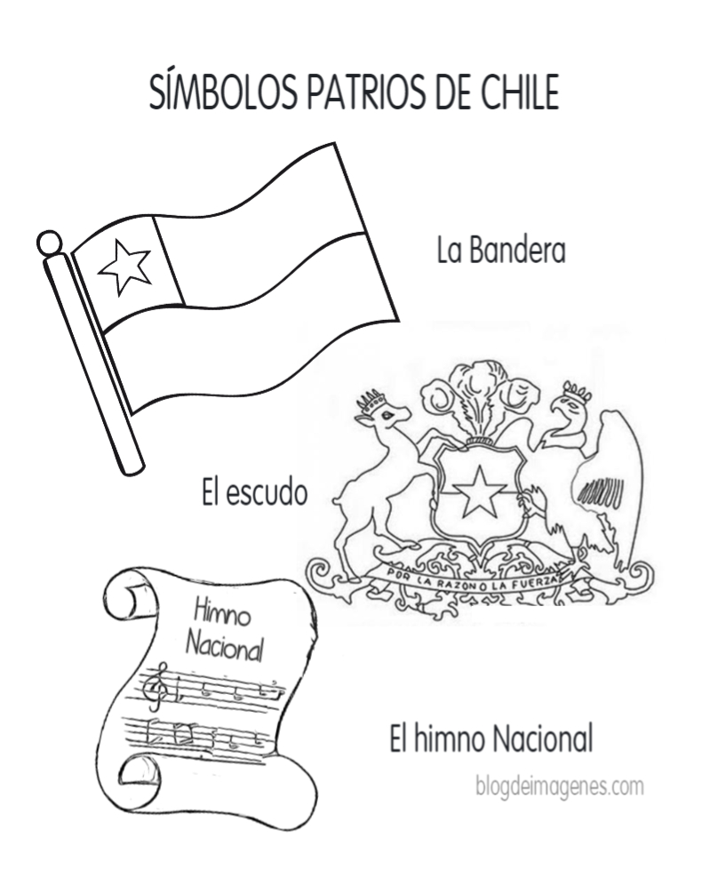 Blog De Imagenes Dibujo Para Colorear Copihue Y Simbolos De Chile