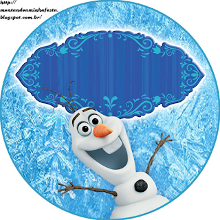 Olaf de Frozen Sonriendo: Toppers y Wrappers para Cupcakes  para Imprimir Gratis. 