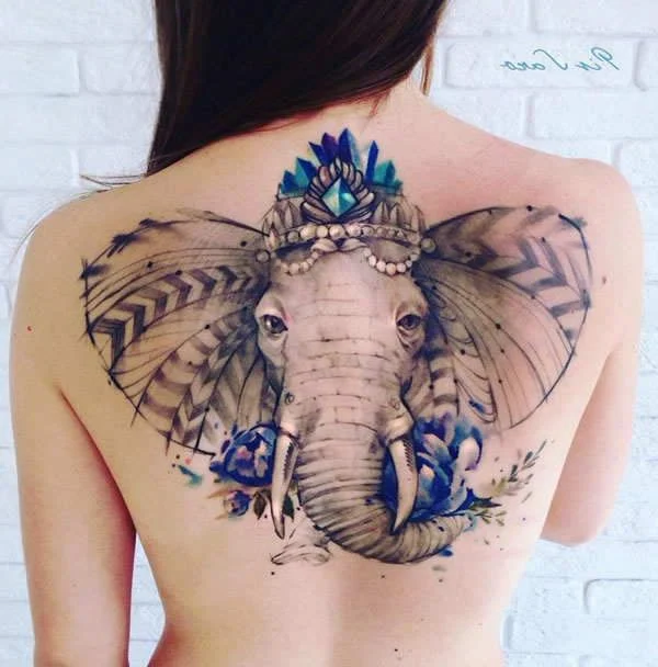 Imagen de un tatuaje de elefante