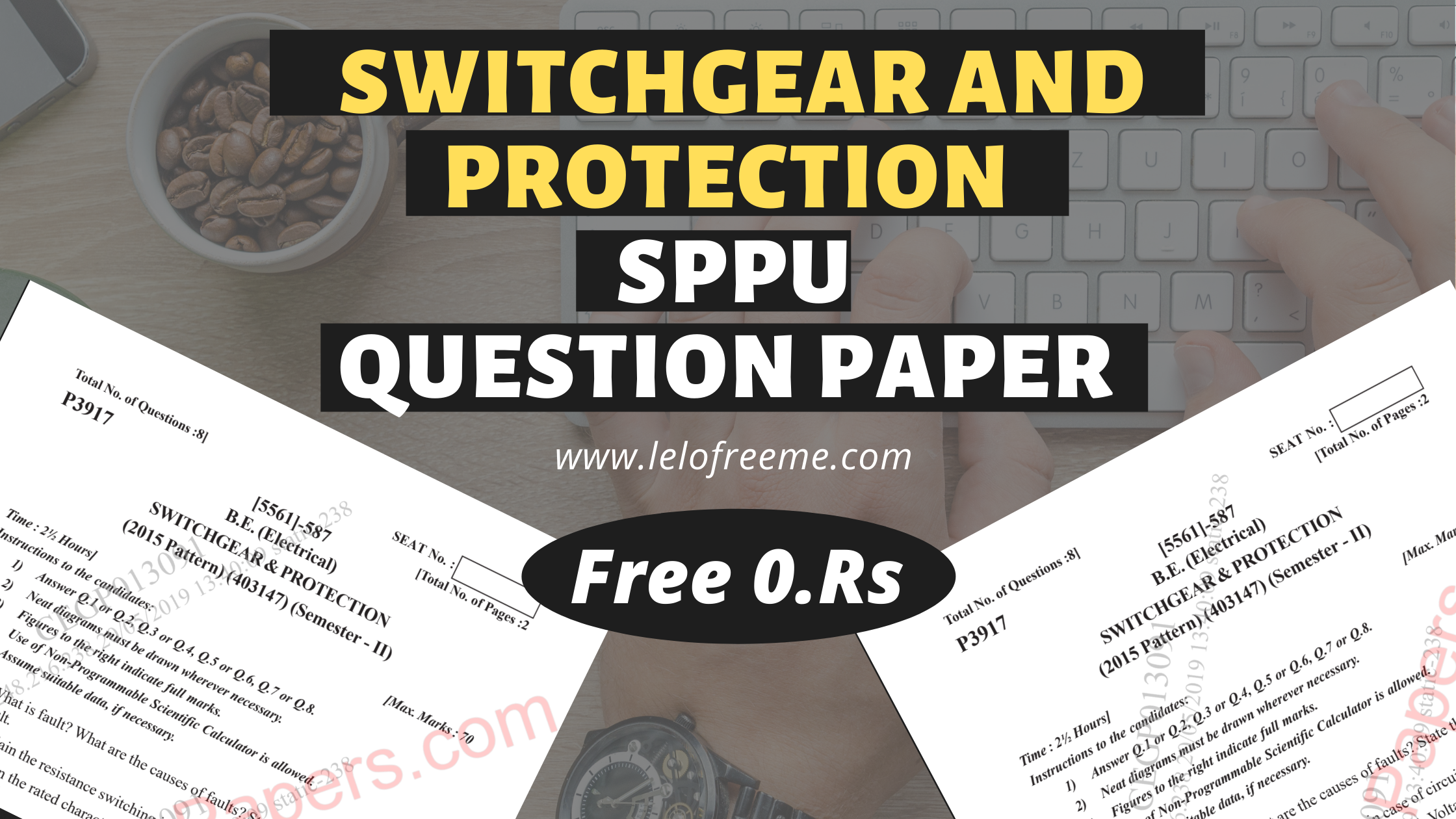 SPPU SWITCHGEAR AND PROTECTION Question Paper (403147)  Download