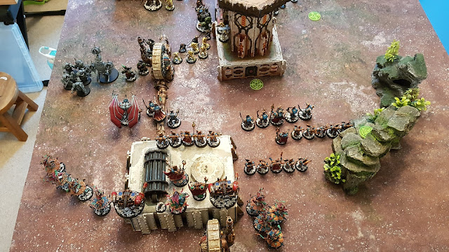 Warhammer 40k battle report - Maelstrom of War -  Schemes of War - 2000 points - Thousand Sons vs Death Guard