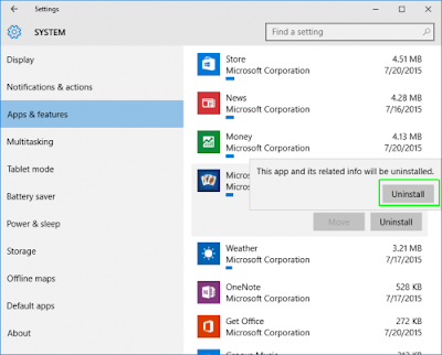 uninstal program selesai pada Windows 10