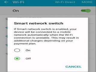 tips menghemat baterai android pada fitur smart network swith