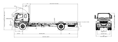 Bharat Benz 1617R 4x2 Chassis Drawings, Bharat Benz 1617R 4x2 axle Chassis Layout, Bharat Benz 1617R Body builder drawing, Bharat Benz 1617R Chassis Layout 2022 chassis, 1617R Bharat Benz chassis