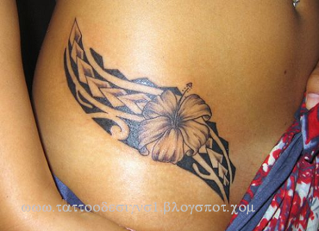 Hip tattoos can either be placed on the front or back of the hip