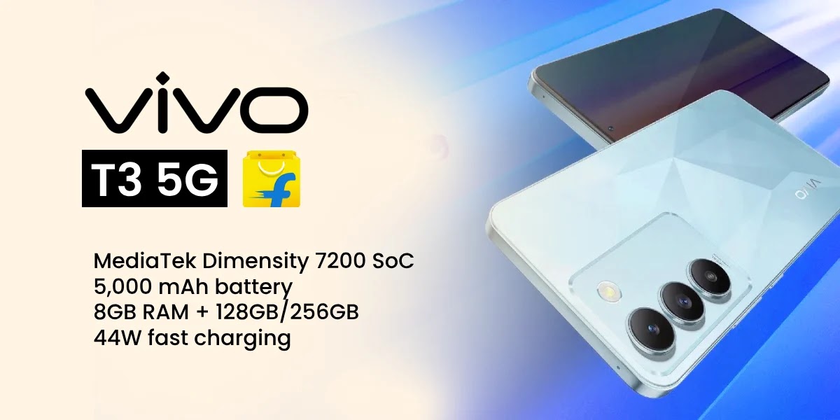 vivo t3 5g launched in india, price, specifications, battery, display, meditek 7200