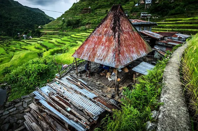 Batad Sidescenes A Batad Hut