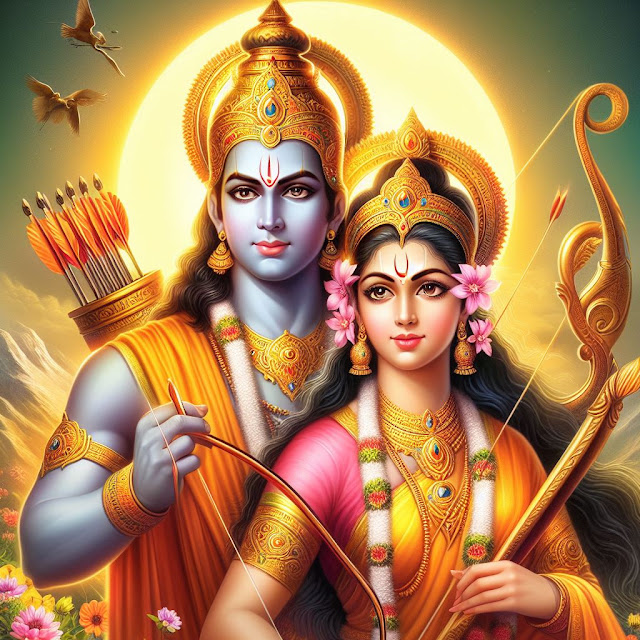 Lord Rama, Sita, and Hanuman within this religious philosophy, understanding how their images, idol