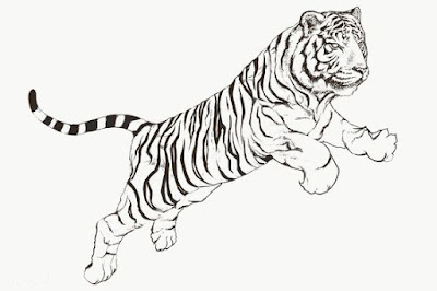 Jumping-Tiger-Tattoo-Design