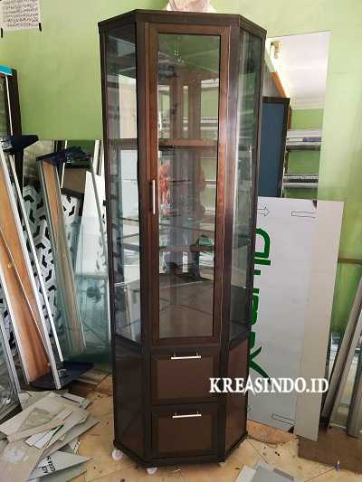 Jasa Lemari Sudut Aluminium Custom Ukuran dan Model Sesuka Hati