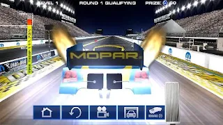 Screenshots of the Mopar: Drag n brag for Android tablet, phone.