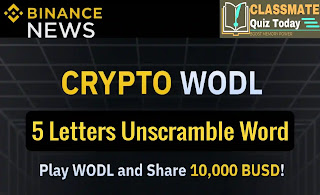 Binance crypto wodl words 5 letters answers today