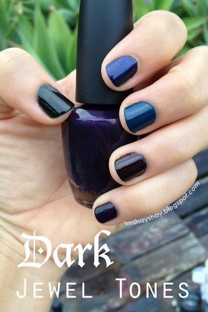 Dark Jewel Tone Nails | imshayshay.blogspot.com