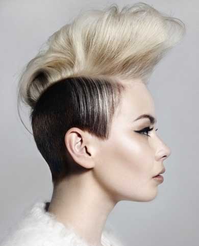Hip Black and Blonde Mohawk Hairstyle
