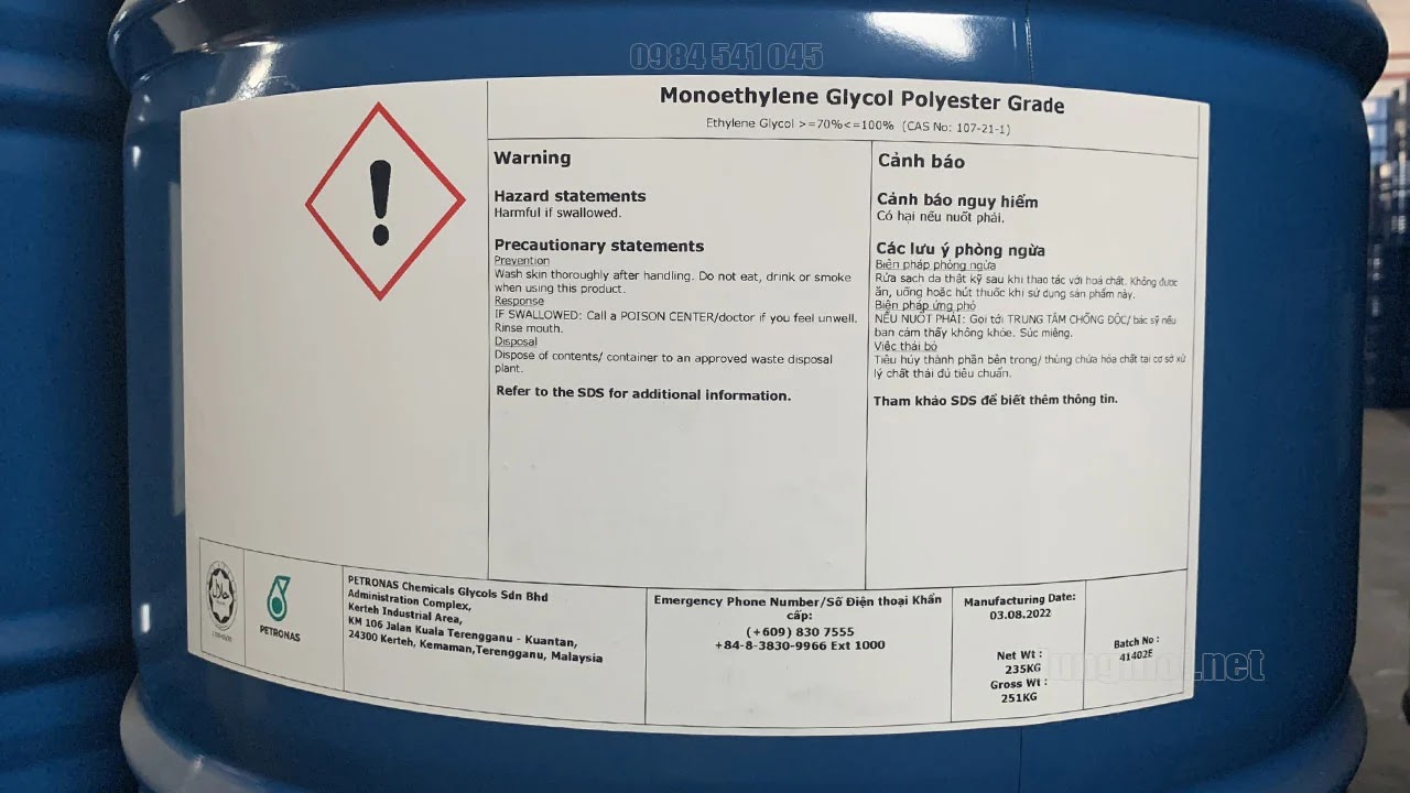 Monoethylene Glycol (MEG) Malaysia - Petronas