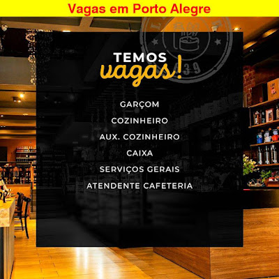 Vagas para Serviços Gerais, Cozinheira, Aux. Cozinha, Caixa e outros em Porto Alegre