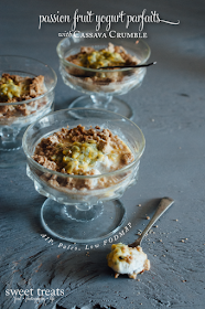 Passion Fruit Yogurt Parfait with Cassava Crumble (AIP, low FODMAP, Paleo, Vegan) 