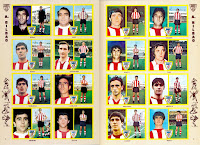 ATHLETIC CLUB DE BILBAO. Temporada 1972-73. Colección de cromos CAMPEONATO DE LIGA 1972/73 Ediciones Este. 1. José Ángel IRIBAR. 2. IÑAKI SÁEZ. 3. Daniel ASTRAIN. 4. Fidel URIARTE. 5. José Antonio BEITIA. 6. Jesús ARANGUREN. 7. José Ángel ROJO II. 8. José María LASA. 9. Agustín GUISASOLA. 10. José Ramón LARRAURI. 11. Jesús María Sáenz ORTUONDO. 12. Antón ARIETA II. 13. José Ramón BETZUEN. 14. Ángel María VILLAR. 15. CARLOS Ruiz. 16. José Francisco ROJO I.