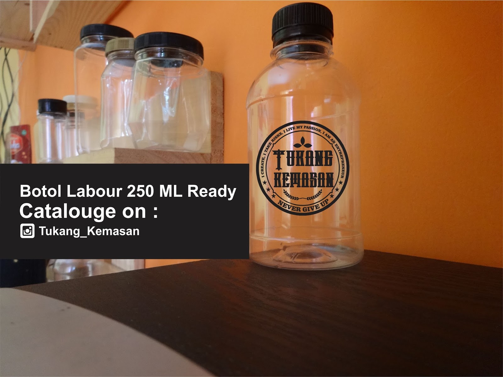 jual botol  plastik  PET 250  ml 