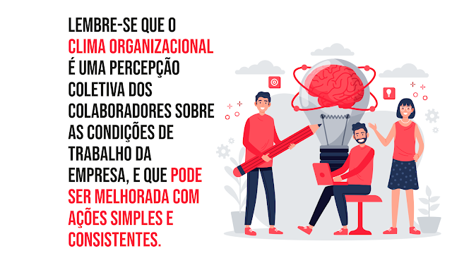 Três pessoas em volta de uma lâmpada com um cérebro, representando Um bom clima organizacional somado a cultura da inovação: combinação poderosa para o sucesso empresarial