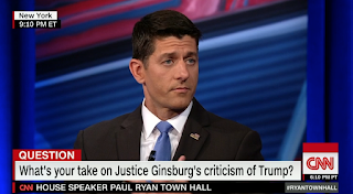Ryan Calls Ginsburg Comments 'Inherently Biased' 