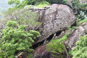 Seidh installed on stone legs in granite Sigiriya Lions Rock, Sri Lanka