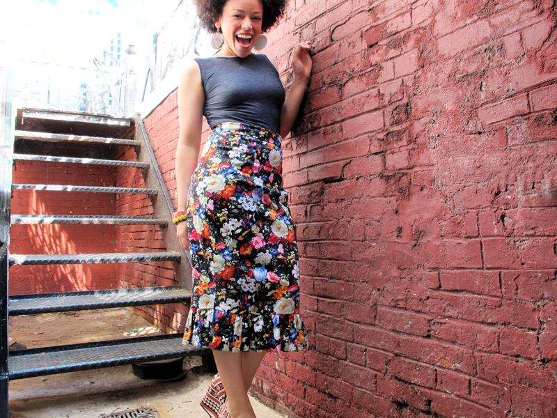 Oonaballoona | An Indie love affair: Sewing up By Hand London's Charlotte Skirt and Closet Case Files' Nettie bodysuit 